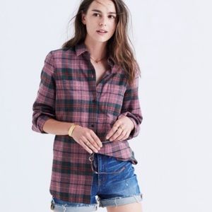Madewell Flannel XS button down plaid